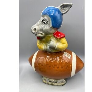 Vintage Jim Beam Donkey Football Decanter Regal China 1970 Bourbon Bottle